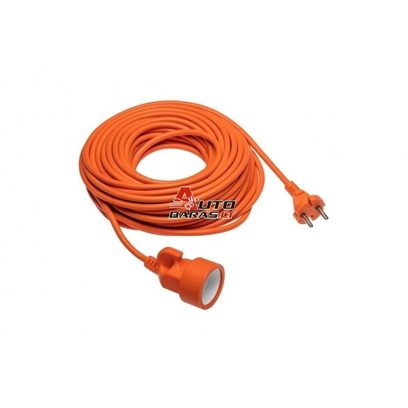 1 socket extension (orange, 20m, IP20, 10A, 2x1.0) GTV AE-POGRODUN-20