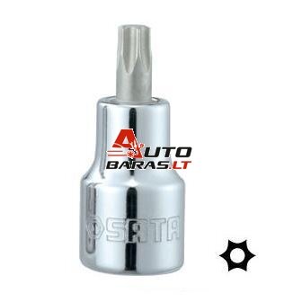 SATA 3/8" 50L Galvutė su TORX antgaliu (kiaurymė centre)