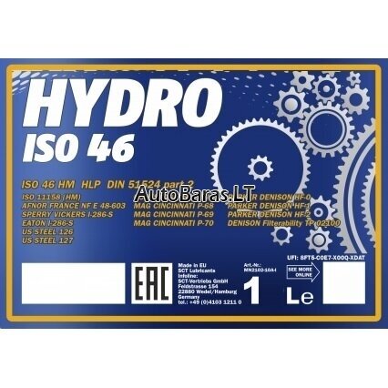 Alyva Mannol HYDRO ISO 46 1L 1