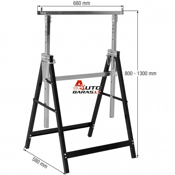 Atraminis stovas sulankstomas (reguliuojamas) 150kg 2