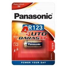 Baterija Panasonic Lithium CR123 (1 vnt.)