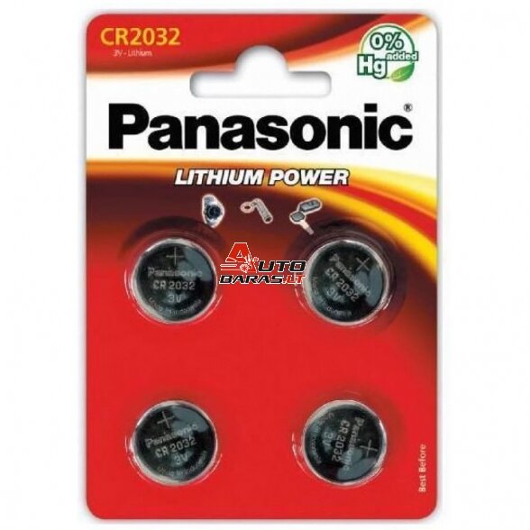 Baterija Panasonic Lithium CR2025 (4 vnt.)