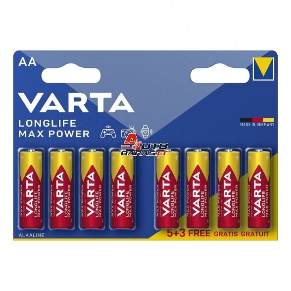 Baterija VARTA Alkaline Max Power LR6/AA (8 vnt.)