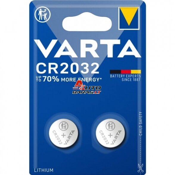 Baterija VARTA Lithium CR2032 (2 vnt.)