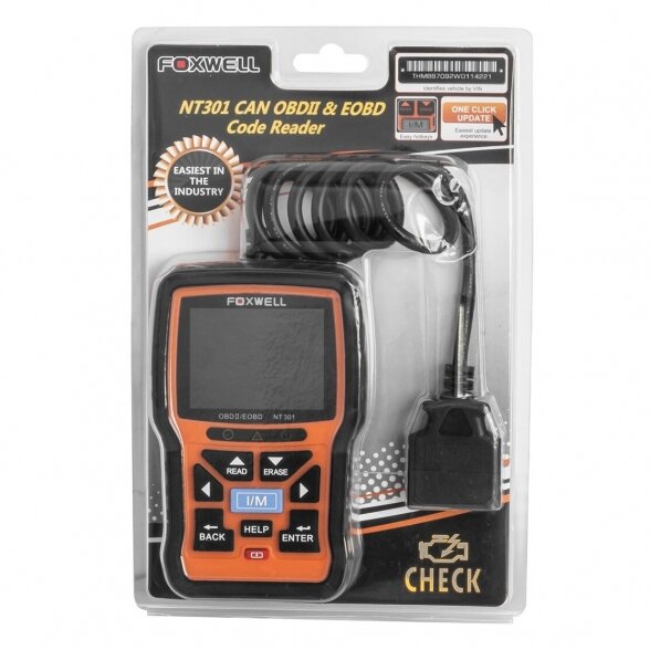 FOXWELL NT301 Diagnostikos universali įranga automobiliui CAN OBD2 5