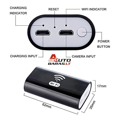 Endoskopas su WI-FI, Ø 8mm, 5m 2