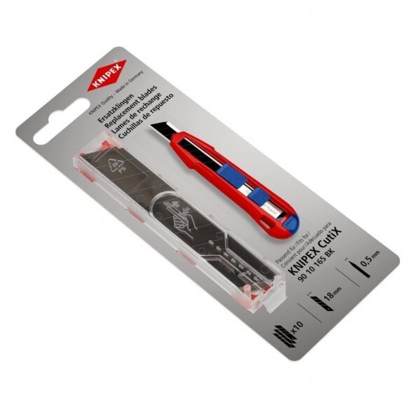 Geležtė nulaužiama peiliui 18mm (10vnt) KNIPEX 1