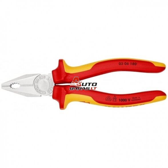 Kombinuotos izoliuotos replės KNIPEX 0306180