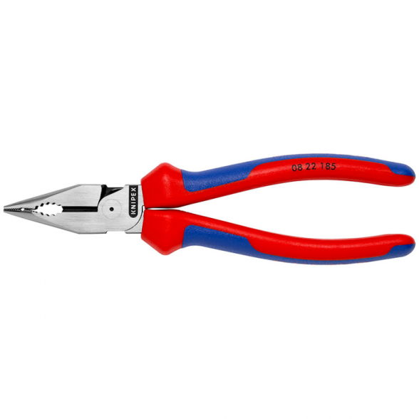 Kombinuotos replės siauromis žiaunomis 185mm KNIPEX