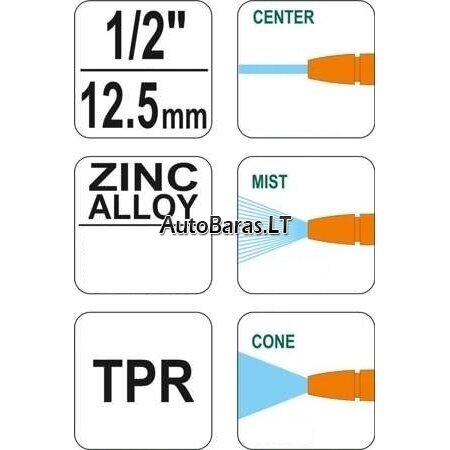 Laistymo purkštuvas 1/2" (3 padėčių) 1