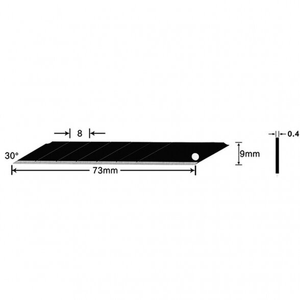 Labai aštri geležtė nulaužiama peiliukui 9mm (10vnt) 1