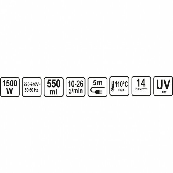 LUND GARŲ ŠLUOTA / GARINIS VALYTUVAS 1500W SU UV LEMPA 12