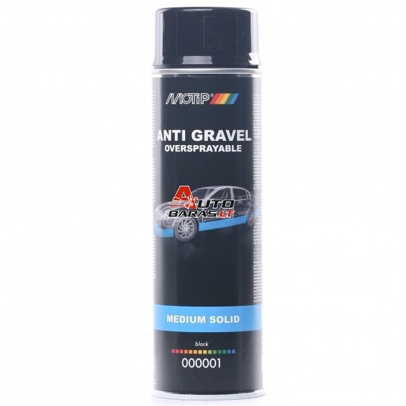 MOTIP Aerozolis - Dugno danga nuo akmenų, juoda / Sprayable Stone Chip Spray Black