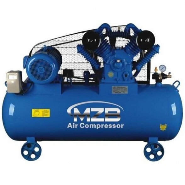 MZB oro kompresorius su diržine pavara 7.5kW 300L 1153L/min 12.5bar - trifazis