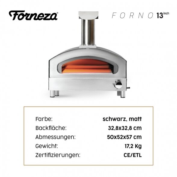 Picų krosnis / krosnelė FORNEZA Forno 13 su papildomais priedais - NUOMA 1