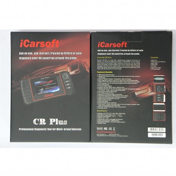 Profesionalus iCarsoft CR PLUS diagnostikos įtaisas 1