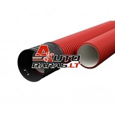 Raudonas gofruotas vamzdis D40/d31 su virve Ecopipe (be halogenų, 50m)