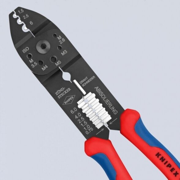 Replės laidų užspaudimui ir nuvalymui 215mm KNIPEX 3