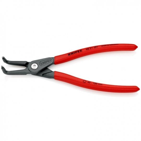 Replės vidiniams žiedams. Lenktos 210mm (Ø40-100mm) KNIPEX 1