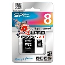 Silicon power atminties kortelė 8 GB MicroSDHC