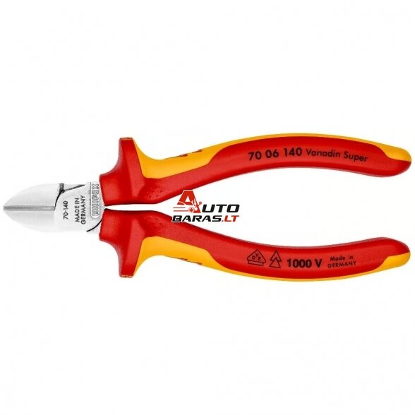 Šoninio kirpimo replės elektrikui 140mm (1000V) KNIPEX