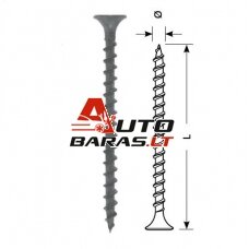 Sraigtas STARFIX gipsas-medis 3.5x25/F (juodas, 200vnt)