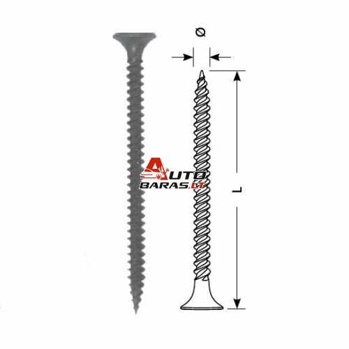 Sraigtas STARFIX 3.5x35/T (1000vnt)