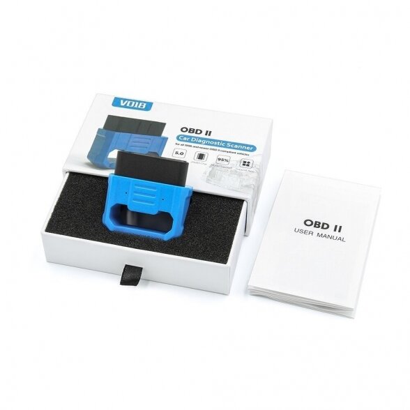 UNIVERSALI DIAGNOSTIKOS ĮRANGA AUTOMOBILIUI OBD2 BLUETOOTH 1