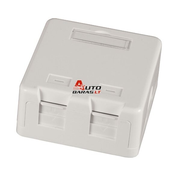 Virštinkinė dvivietė montavimo dėžutė EFB ET-25168 (2 x RJ45, balta)