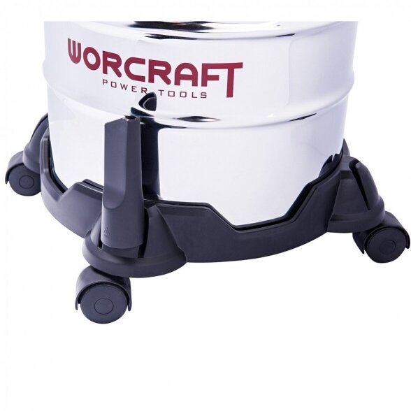 WORCRAFT AKUMULIATORINIS DULKIŲ SIURBLYS 20L (SAUSO/DRĖGNO VALYMO) 20V LI-ION 9