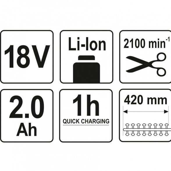 YATO AKUMULIATORINĖS TELESKOPINĖS GYVATVORIŲ ŽIRKLĖS 18V LI-ION 6