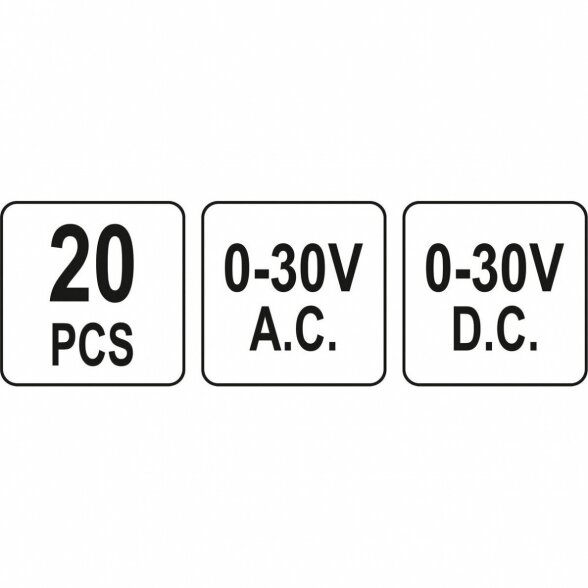 YATO MULTIMETRŲ MATAVIMO ELEMENTŲ RINKINYS (20VNT) 3