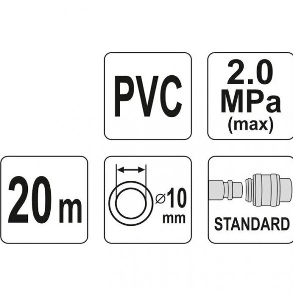 YATO ŽARNA SU JUNGTIMIS PVC (10X14MM) 20M 1